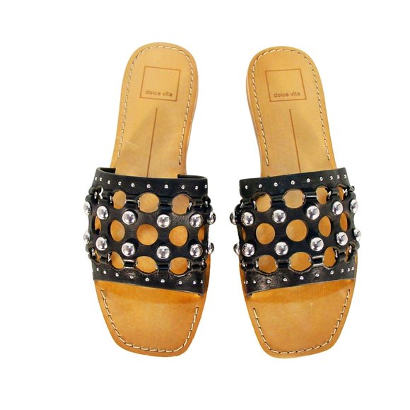 DOLCE VITA Celita $110 Studded Slide Sandals Women's 9 - NWOB - Picture 1 of 6